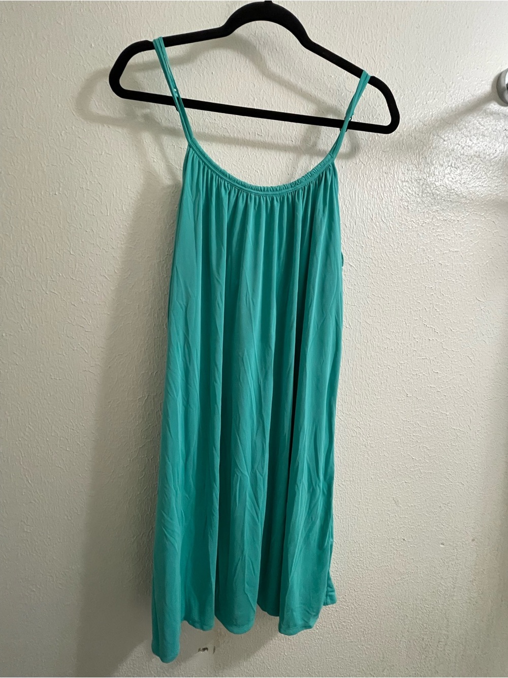 Natori Turquoise Spaghetti Strap Sundress L A3